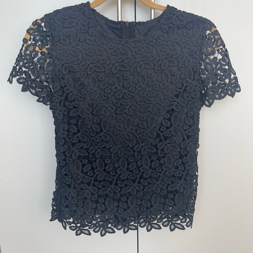Catherine Catherine Malandrino black lace top